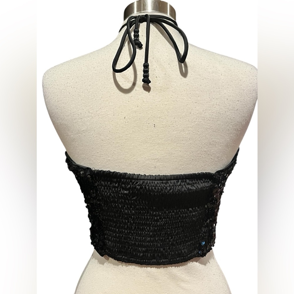 House of Harlow 1960 2 pc Sequined Halter top and matching pants - Picture 6 of 16